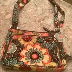 Vera Bradley 2014 Retired Flower Shower Crossbody / Sholder  Bag Quilted